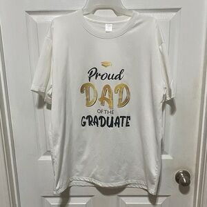 White Proud Dad Graphic Tee
